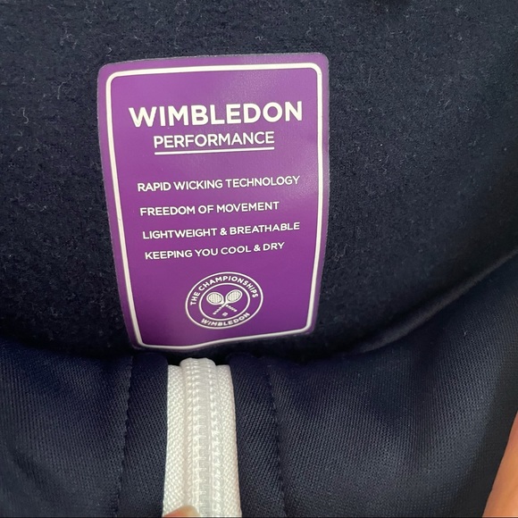 RARE Wimbledon Tennis Hooded Training Jacket Sweatshirt Midnight Size M - Picture 4 of 15